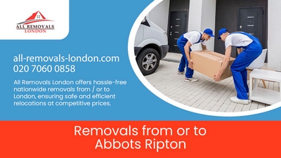 All Removals London - Professional Nationwide Removals between London and Abbots Ripton