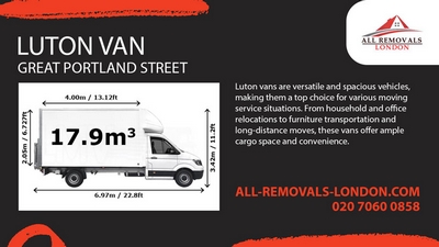 Luton Van and Man Service in Great Portland Street