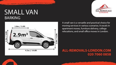 Small Removals Van with a Driver in Barking