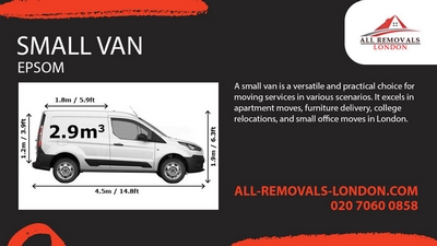 Small Removals Van with a Driver in Epsom