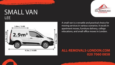 Small Removals Van with a Driver in Lee